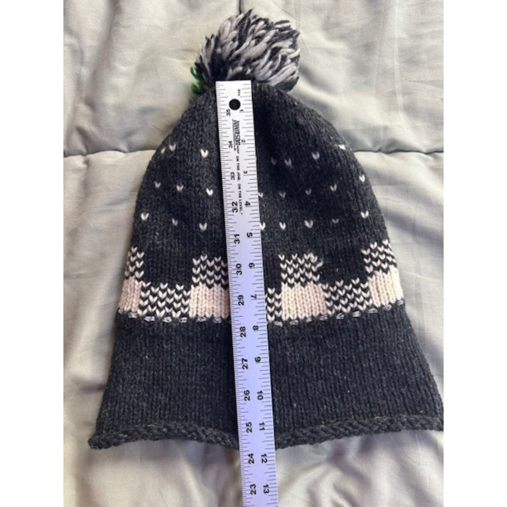 Kyber Outerwear Wool Nepal Winter Hat Grey Green Checkered - Picture 8 of 9